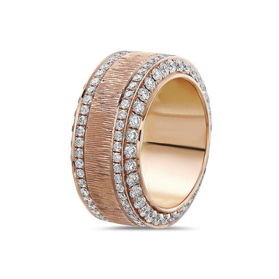 Ladies 18k Rose Gold With 2.62 CT Wedding Band