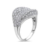 Ladies 14k White Gold With 3.25 CT Right Hand Ring