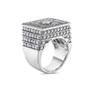 Men's 14K White Gold Ring with 9.50 CT Diamonds