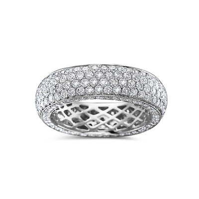 Men's 14K White Gold Band with 5.10 CT Diamonds