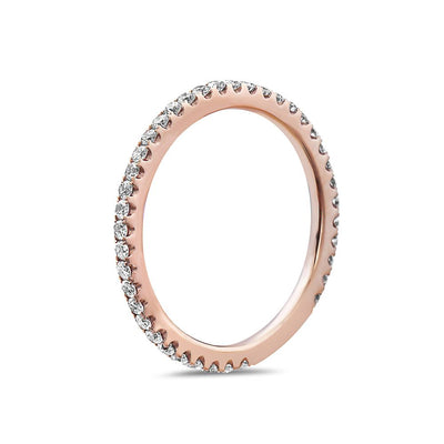 Ladies 18k Rose Gold With 0.47 CT Wedding Band