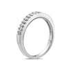 Ladies 18K White Gold With 0.25 CT Diamond Wedding Band