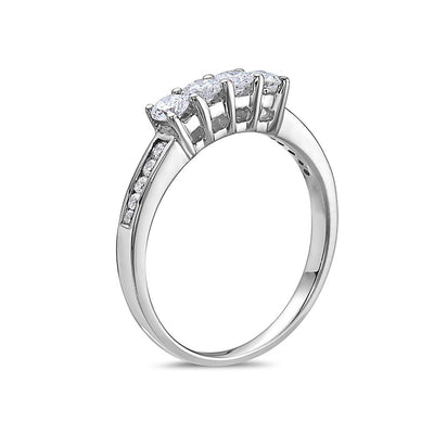 Ladies 14k White Gold With 0.75 Diamond Wedding Band