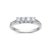 Ladies 18K White Gold With  0.68 CT Wedding Band
