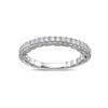 Ladies 18K White Gold With 0.72 CT Diamond Wedding Band