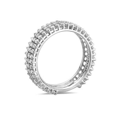 Ladies 18k White Gold With 1.50 CT Diamond Wedding Band