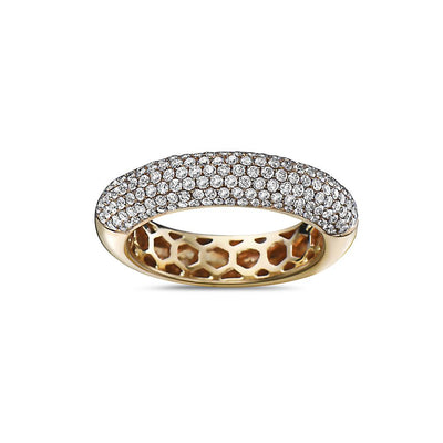 Men's 18K Yellow Gold Band with 1.38 CT Diamonds