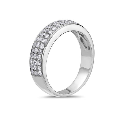 Ladies 14K White Gold With 0.78 CT Diamonds Wedding Band