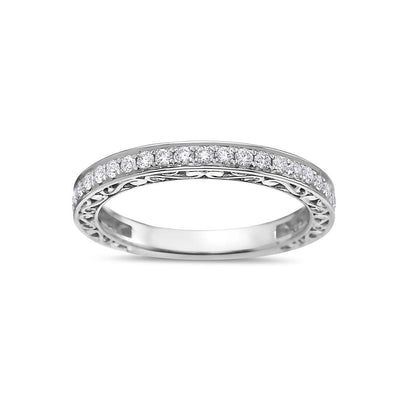 Ladies 18k White Gold With 0.42 CT Diamonds Wedding Band