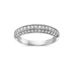 Ladies 14K White Gold With 0.50 CT Diamond Wedding Band