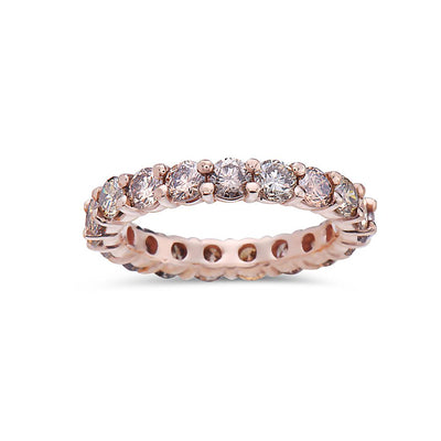 Ladies 14K Rose Gold With 2.50CT Diamonds Wedding Band