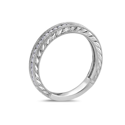 Ladies 18k White Gold With 0.31 CT Diamond Wedding Band