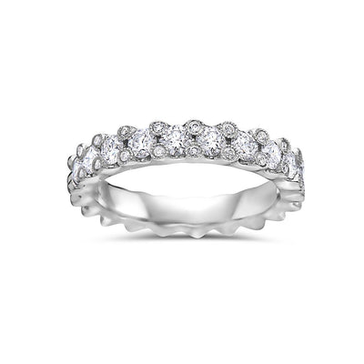 Ladies 18k White Gold With 1.20 CT Diamond Wedding Band