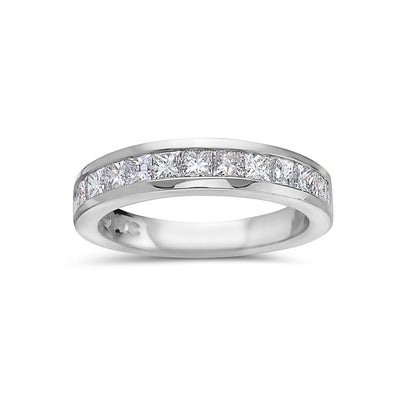 Ladies 14k White gold With 1.75CT Diamond Wedding Band