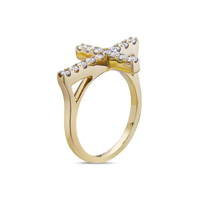 Ladies 14k Yellow Gold With 0.53 CT Right Hand Ring