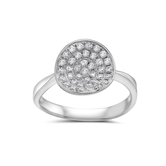 Ladies 18k White Gold With 0.48 CT Right Hand Ring
