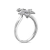 Ladies 18k White Gold With 0.20CT Right Hand Ring