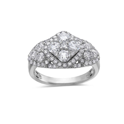 Ladies 18k White Gold With 1.71CT Right Hand Ring