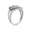 Ladies 14k White Gold With 0.87 CT Right Hand Ring