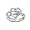 Ladies 18k White Gold With 0.56 CT Right Hand Ring