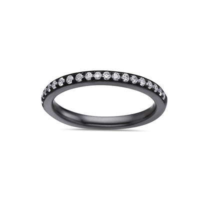 Ladies 18k Black Gold With 0.30 CT Wedding Band