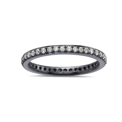 Ladies 18k Black Gold With 0.60 CT Wedding Band