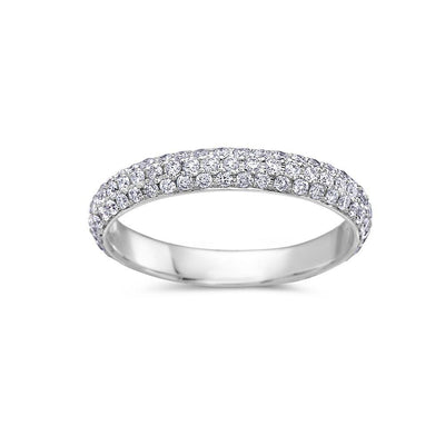 Ladies 18k White Gold With 0.85 CT Wedding Band