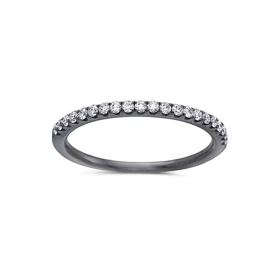 Ladies 18k Black Gold With 0.30 CT Wedding Band