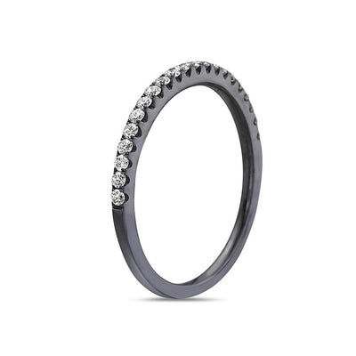 Ladies 18k Black Gold With 0.30 CT Wedding Band