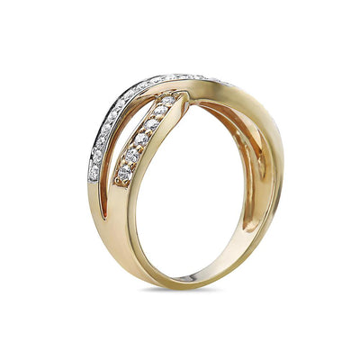 Ladies 18k Yellow Gold With 0.48 CT Right Hand Ring