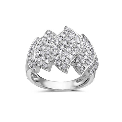 Ladies 18k White Gold With 1.28 CT Right Hand Ring