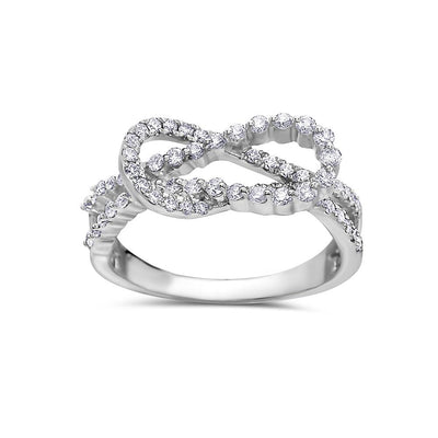 Ladies 14k White Gold With 0.71CT Right Hand Ring