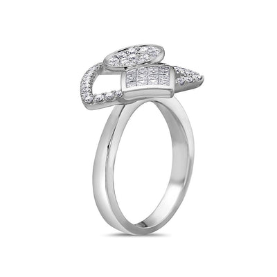 Ladies 18k White Gold With 1.16 CT Right Hand Ring