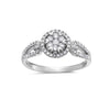 Ladies 14k White Gold With 0.49CT Right Hand Ring