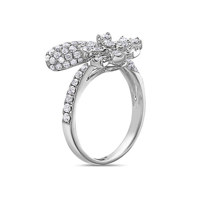 Ladies 18k White Gold With 1.11 CT Right Hand Ring