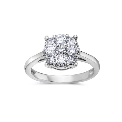 Ladies 14k White Gold With 1.22 CT Right Hand Ring