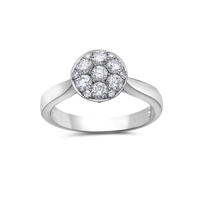 Ladies 18k White Gold With 0.88 CT Right Hand Ring