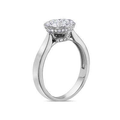 Ladies 18k White Gold With 0.88 CT Right Hand Ring