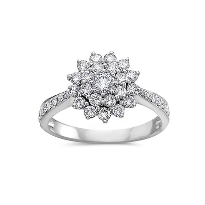 Ladies 18k White Gold With 1.13 CT Right Hand Ring