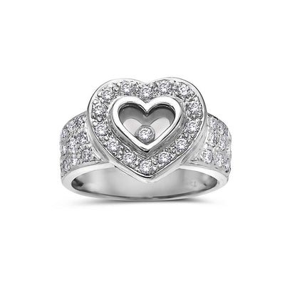 Ladies 18k White Gold With 0.75 CT Right Hand Ring