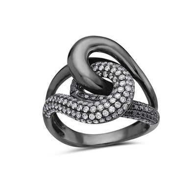 Ladies 18k Black Gold With 1.15 CT Right Hand Ring