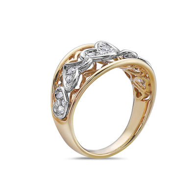 Ladies 18k Yellow And White Gold With 0.55CT Right Hand ring