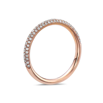 Ladies 18k Rose Gold With 0.32 CT Wedding Band