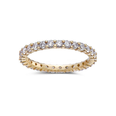 Ladies 18k Yellow Gold With 1 CT Wedding Band Diamonds