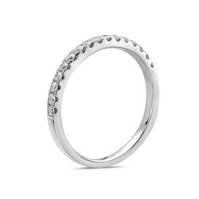 Ladies 18k White Gold With 0.32 CT Wedding Band