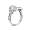 Ladies 14k White Gold With 2.20 CT Right Hand Ring