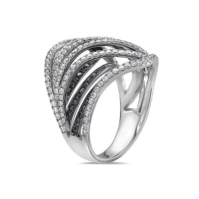 Ladies 18k White Gold With 2.20 CT Righ Hand Ring