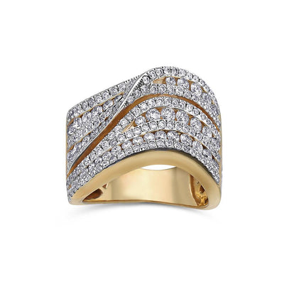 Ladies 18k Yellow Gold With 2.85 CT Right Hand Ring