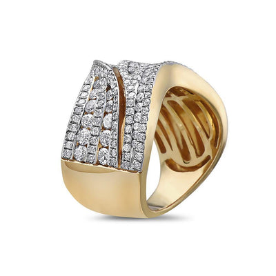 Ladies 18k Yellow Gold With 2.85 CT Right Hand Ring