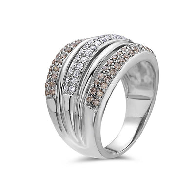 Ladies 14 White Gold With 1 CT Right Hand Ring